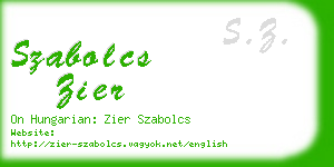 szabolcs zier business card